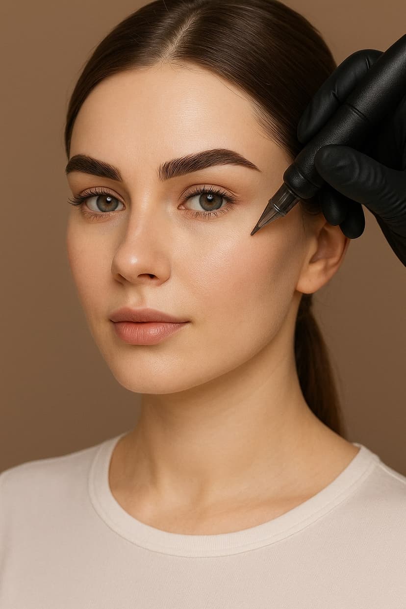 Пудровые брови